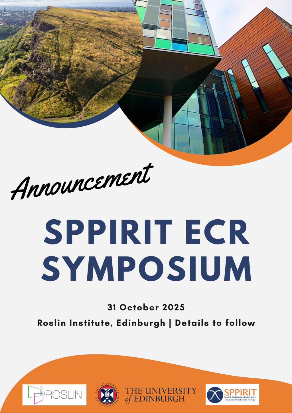 Announcing the SPPIRIT ECR Symposium 2025 at the Roslin Institute in Edinburgh.